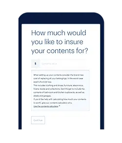 Contents estimate mockup